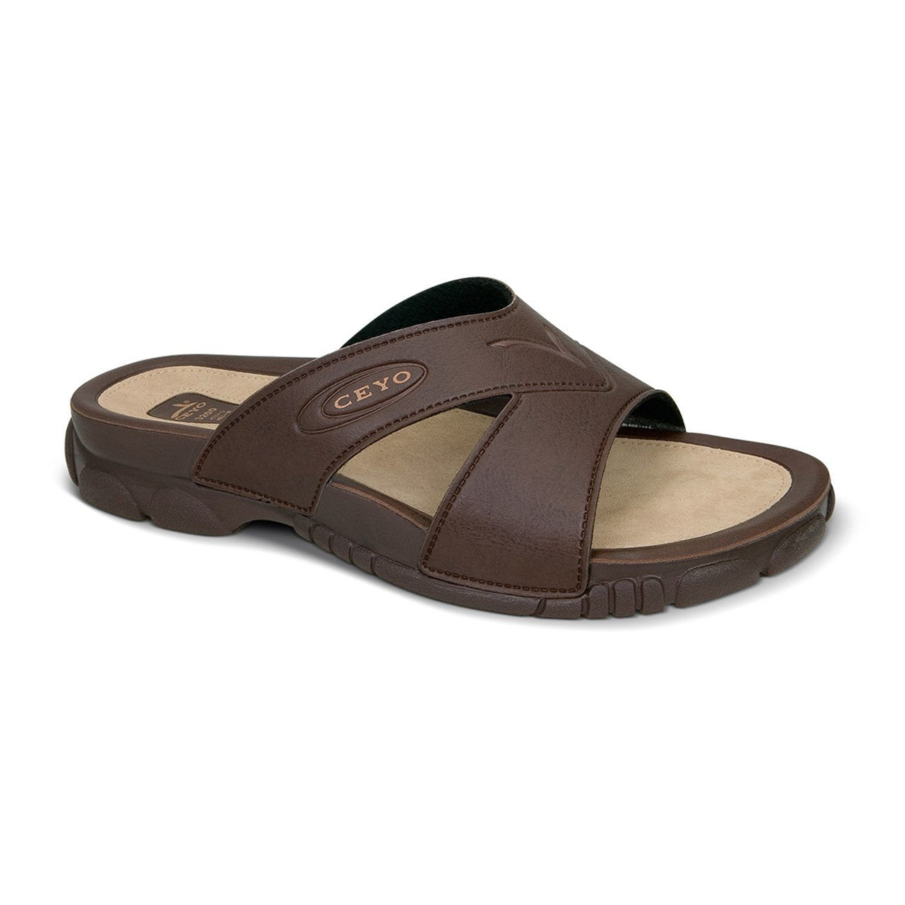 Ceyo Erkek Terlik 3200 - 1 (40 - 46) anatomik tabanlı ortopedik rahat günlük Terlik - CEYO KIBRIS