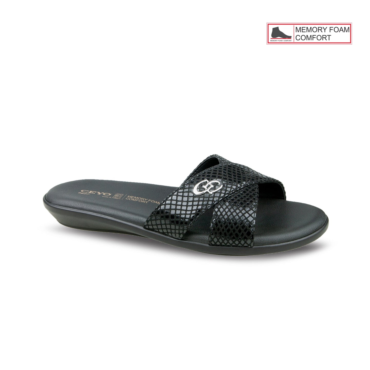 Ceyo Kadın Terlik 9827 - 8 (35 - 41) anatomik tabanlı ortopedik rahat günlük Terlik - CEYO KIBRIS