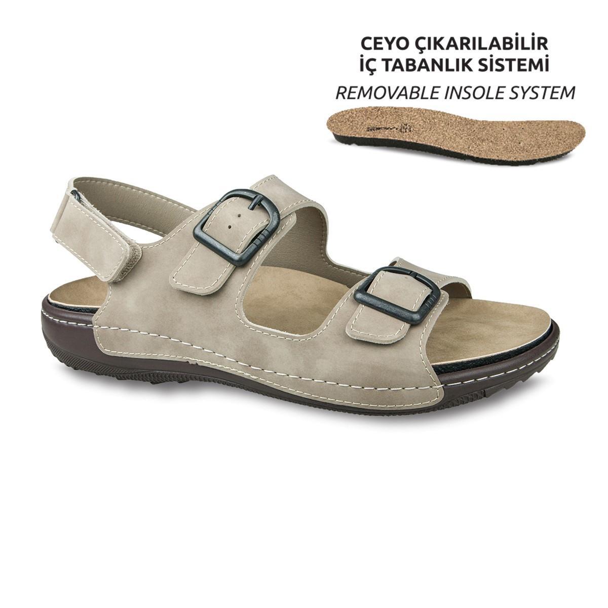 Ceyo Erkek Sandalet 9903 - 5 (40 - 46) anatomik tabanlı ortopedik rahat günlük Sandalet - CEYO KIBRIS