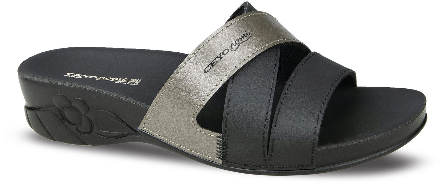 Ceyo Kadın Terlik FLORA - 13 (35 - 41) anatomik tabanlı ortopedik rahat günlük Terlik - CEYO KIBRIS