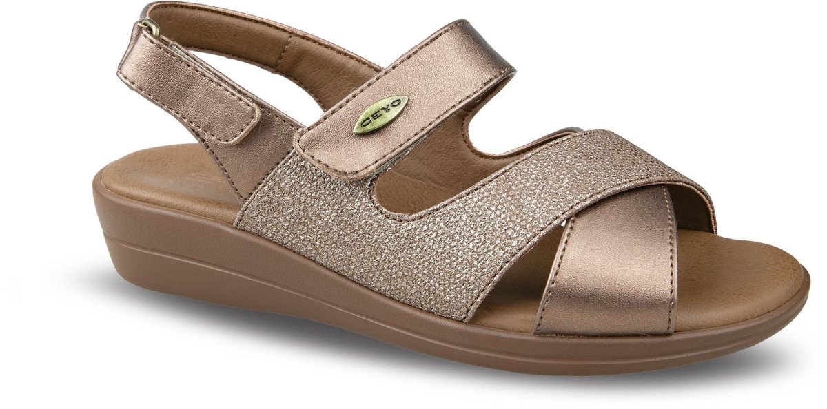 Ceyo Kadın Sandalet 9863 - 42 (35 - 42) anatomik tabanlı ortopedik rahat günlük Sandalet - CEYO KIBRIS
