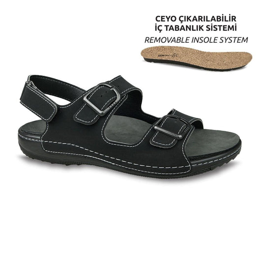 Ceyo Erkek Sandalet 9903 - 5 (40 - 46) anatomik tabanlı ortopedik rahat günlük Sandalet - CEYO KIBRIS
